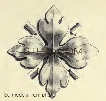 Розетки (ROSETTE_1496 -  | 3D model 3DSMAX / OBJ / STL) 3D модель для ЧПУ станка